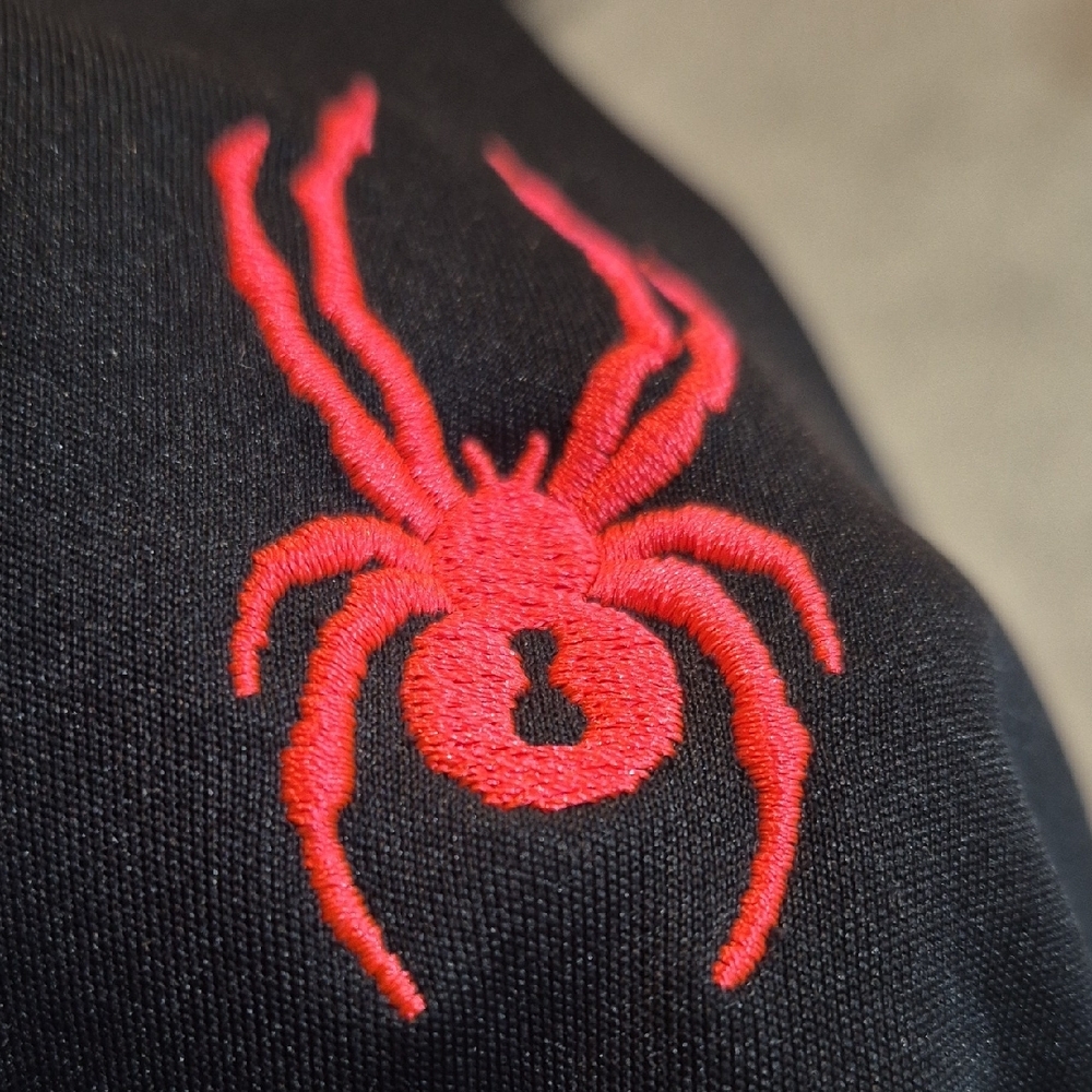 Spyder Women's Black Ski Jacket with Red Details - Picture 6 of 6